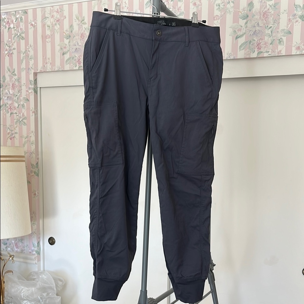 Prana Dark Grey Cargo Pants with Adjustable Waistband